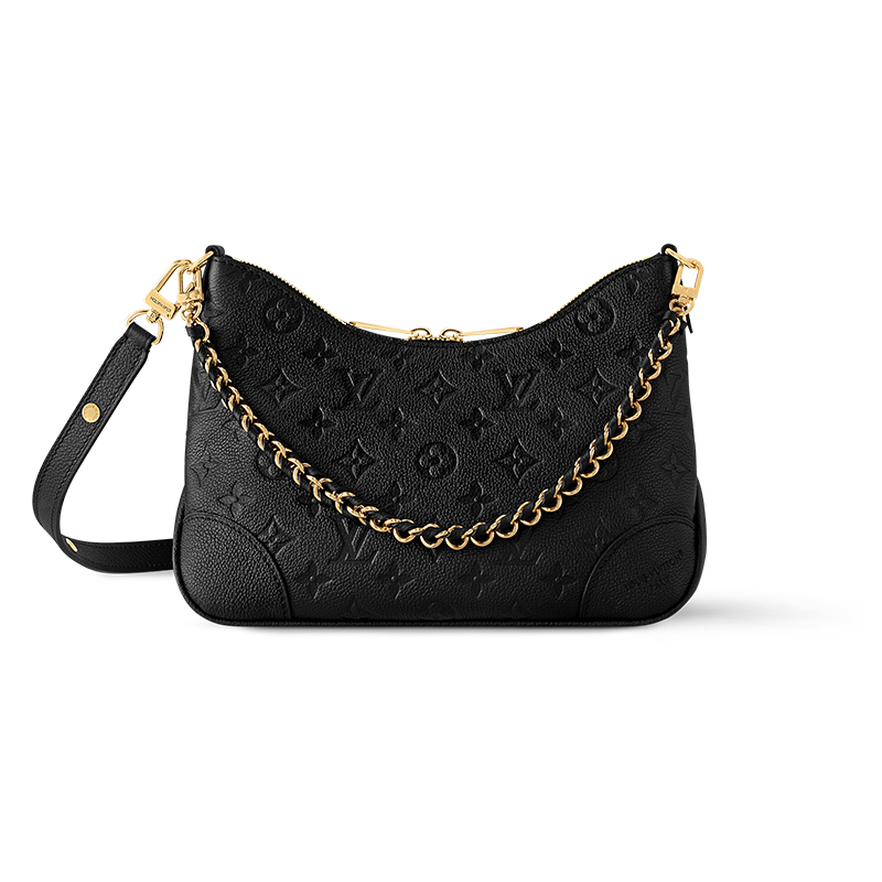 

LOUIS VUITTON Кожаная наплечная сумка Boulogne для женщин, черная