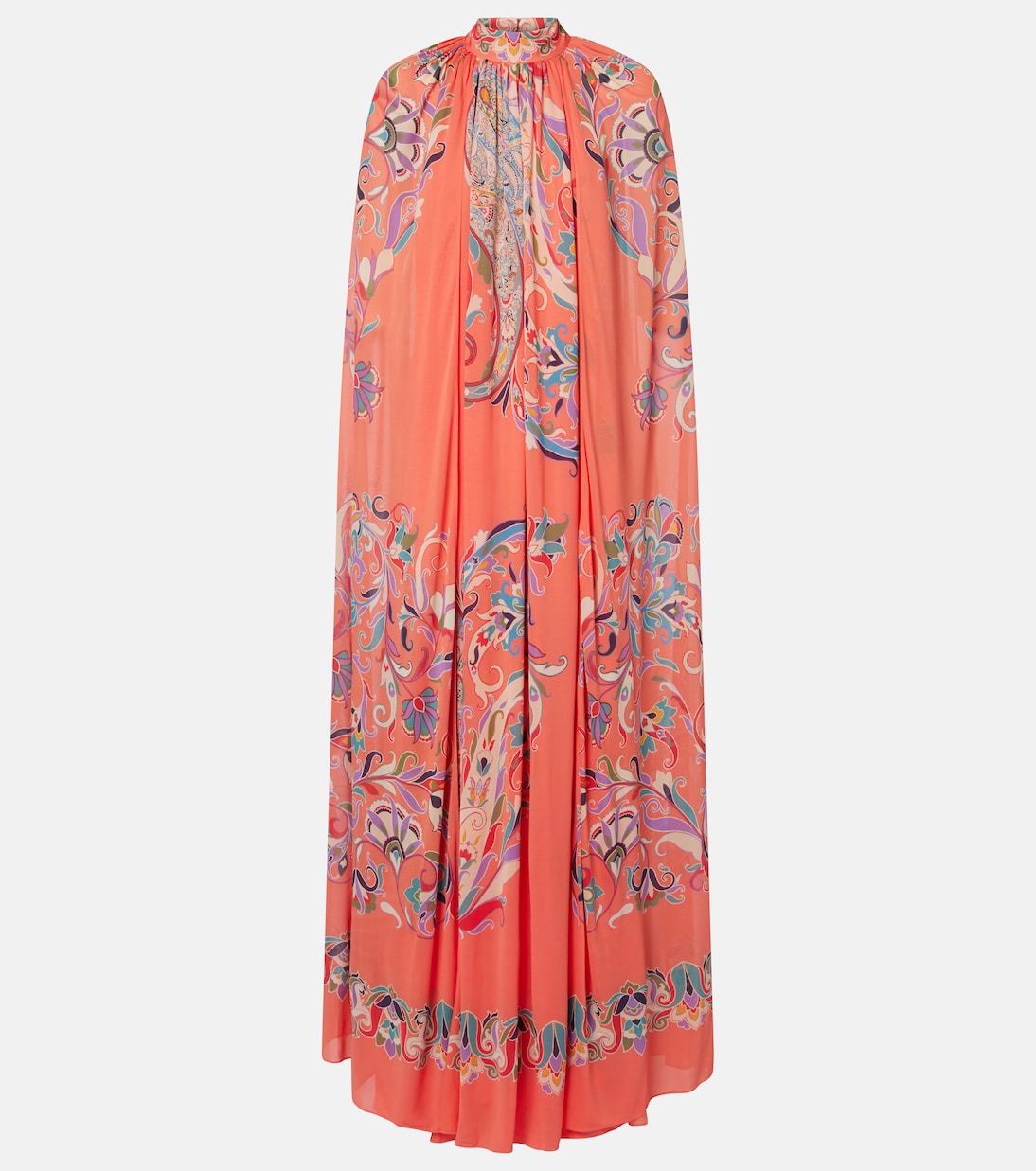 

Платье с пейсли-накидкой Etro, Stampa F.Do Rosa