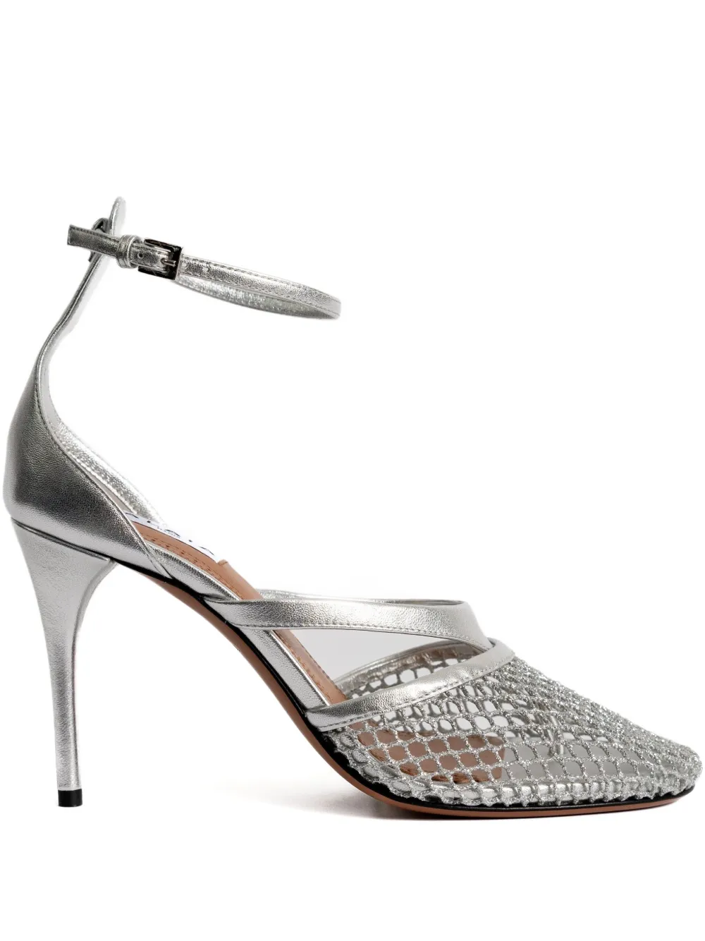 Босоножки Infradito 90 с эффектом металлик Alaïa, серый