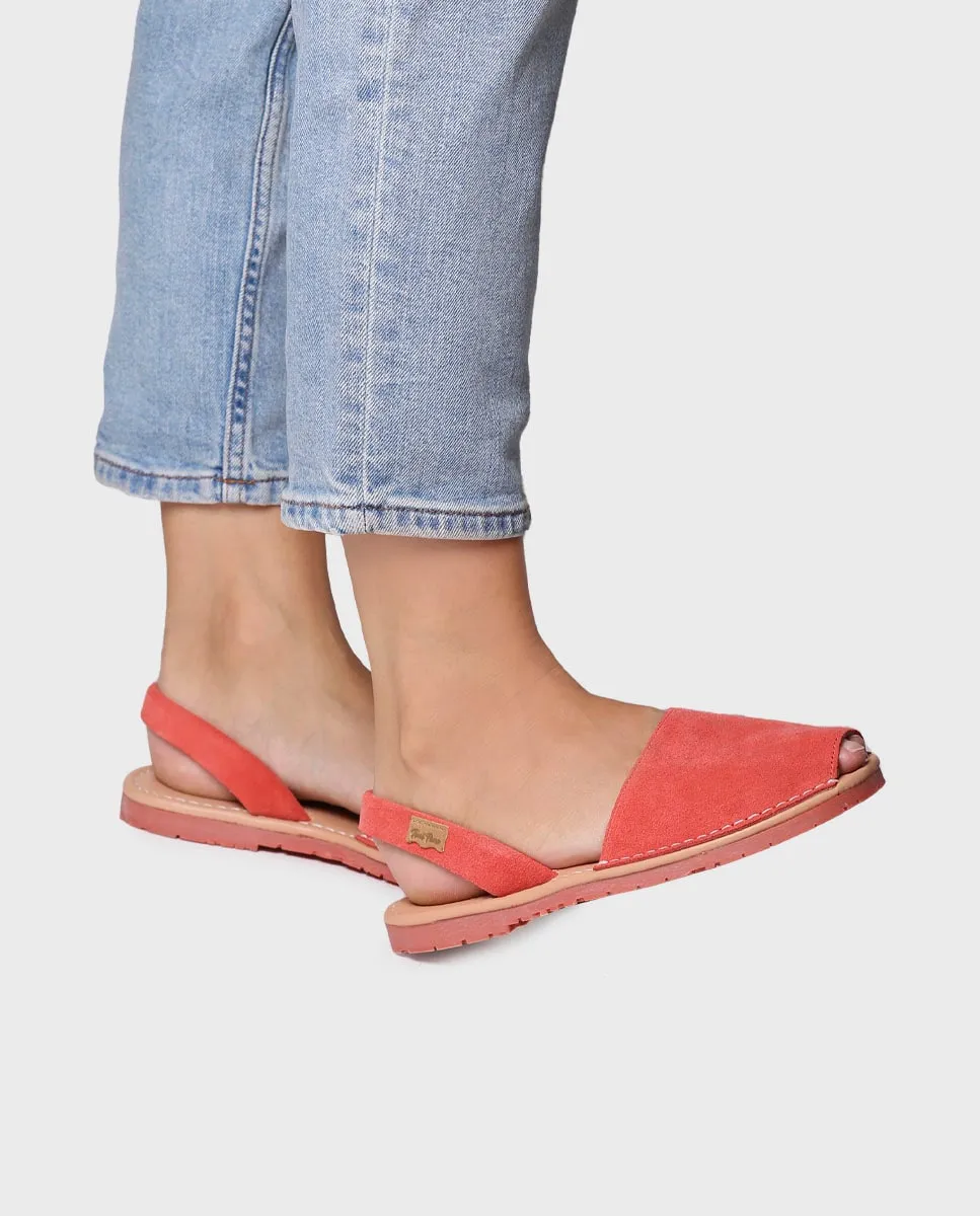 Женские замшевые сандалии Menorcan с резиновой подошвой Toni Pons, бордовый — фото 2