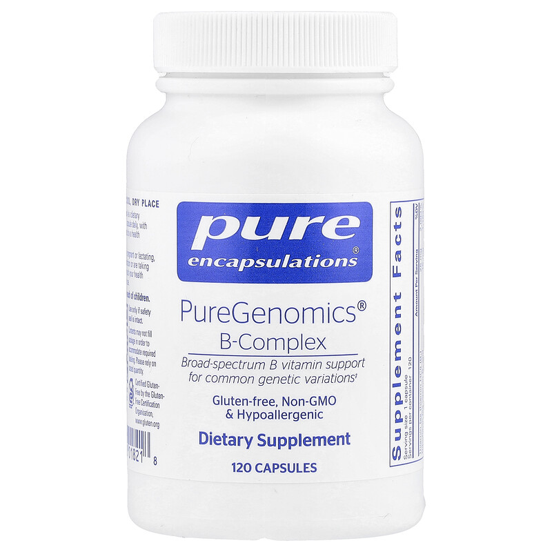 

Pure Encapsulations, PureGenomics B-Complex, 120 капсул