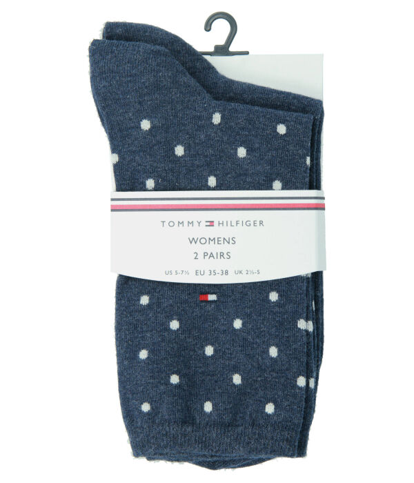 Носки женские Tommy Hilfiger с узором 2 пары, синий — фото 2