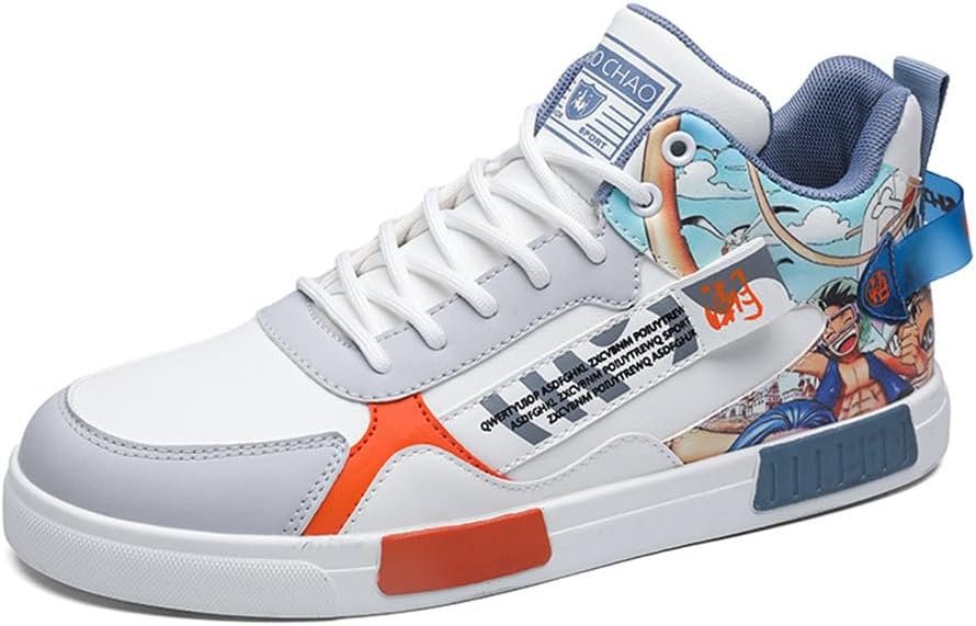 

Мужские кожаные кроссовки для скейтборда NCNDB, модные, в стиле аниме, повседневные, оранжевый