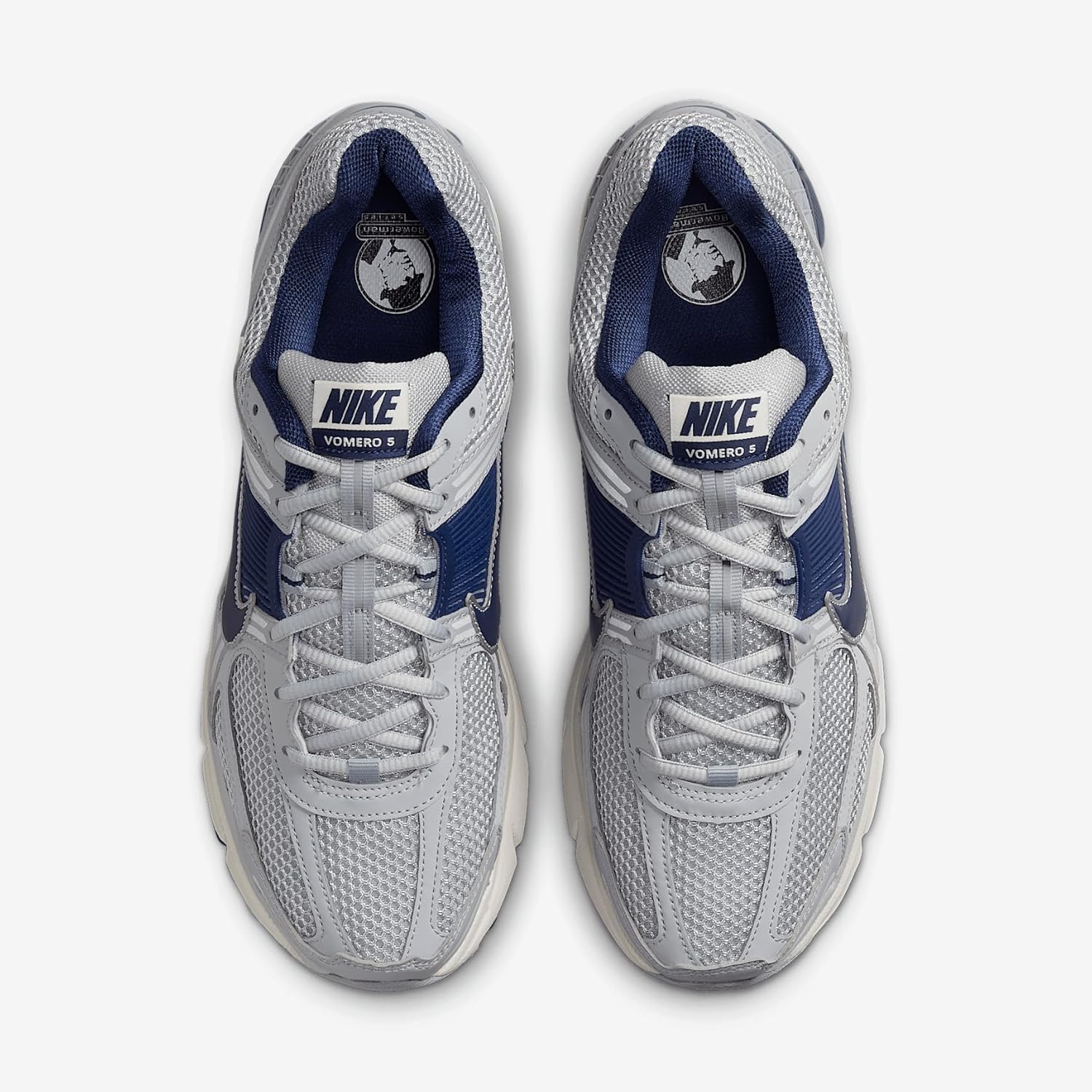Мужские кроссовки Nike Zoom Vomero 5, слоновая кость/синий/серый — фото 4