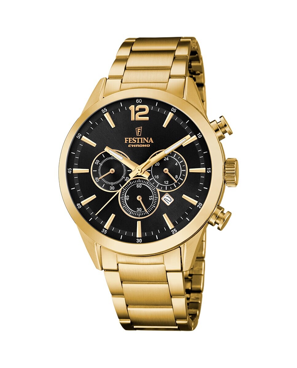 

Мужские часы F20633/3 Timeless Chronograph из золотой стали Festina, золотой