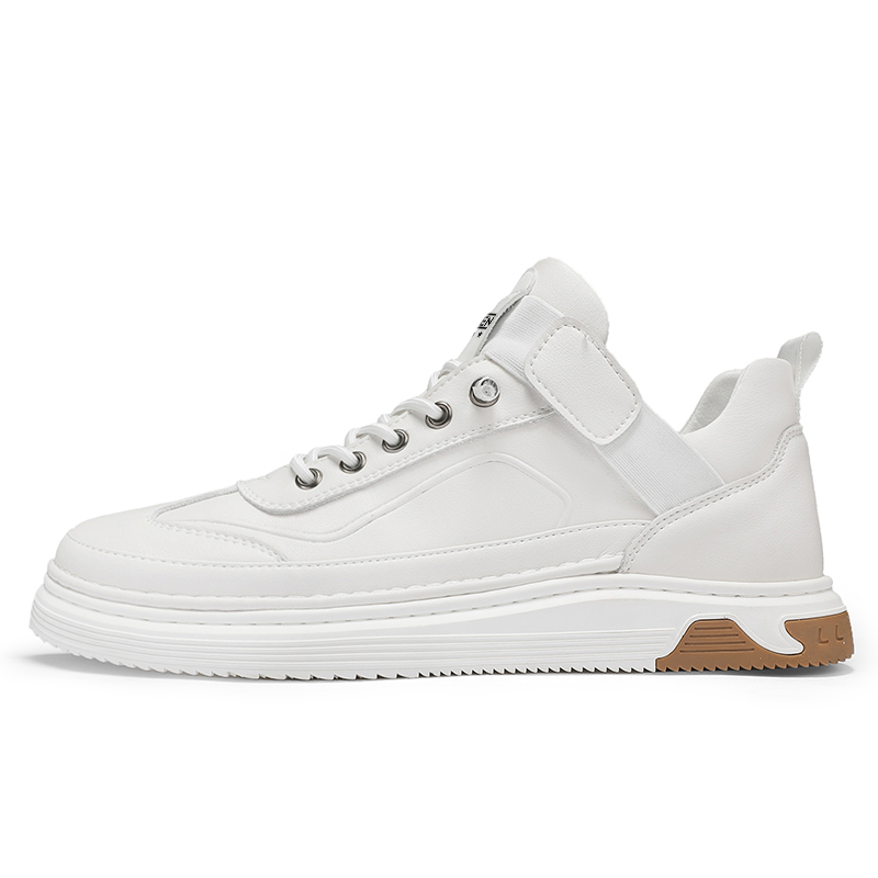 

Mulinsen Мужские низкие скейтерские кеды белые, цвет White[Leather Shoe Size: Size 40 in This Model = Athletic Shoes 41]