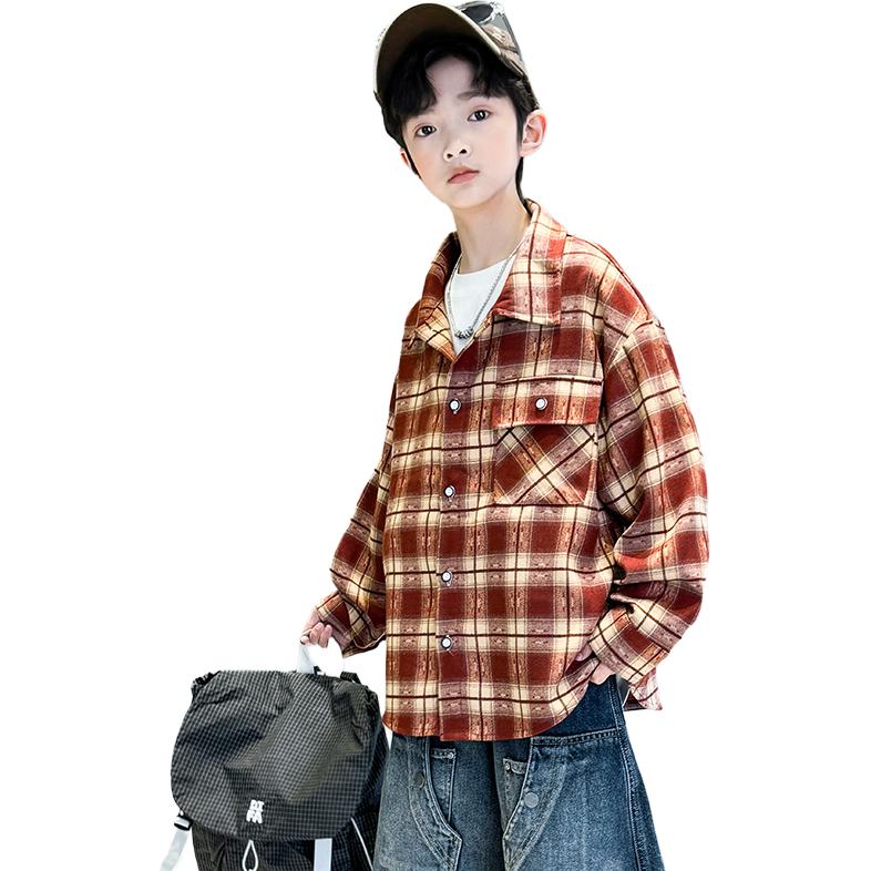 

Рубашка с лацканом Grade School Casual Shirts Lapel Moderate EASTERN CAMEL, red