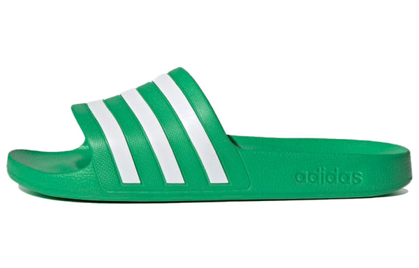 Тапочки adilette aqua slides 'vivid green' Adidas, зеленый — фото 2