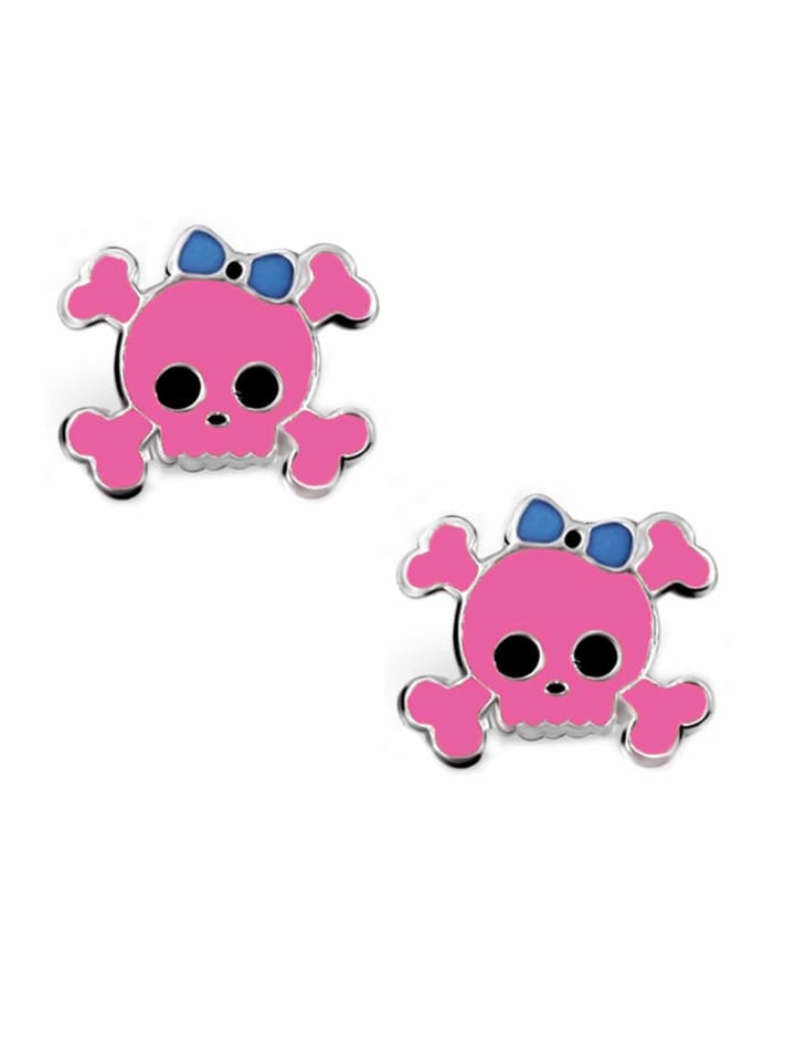 

Schmuck23 Серьги в виде черепов из серебра 925 пробы для девочек, розовые