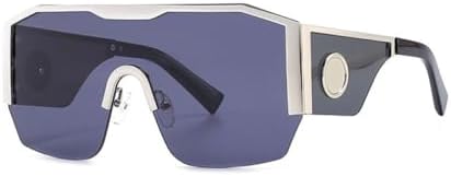 

Винтажные модные солнцезащитные очки большого квадратного размера для женщин и мужчин, стильные солнцезащитные очки с плоской оправой и защитой от УФ-излучения UV400 MTZJH, 4