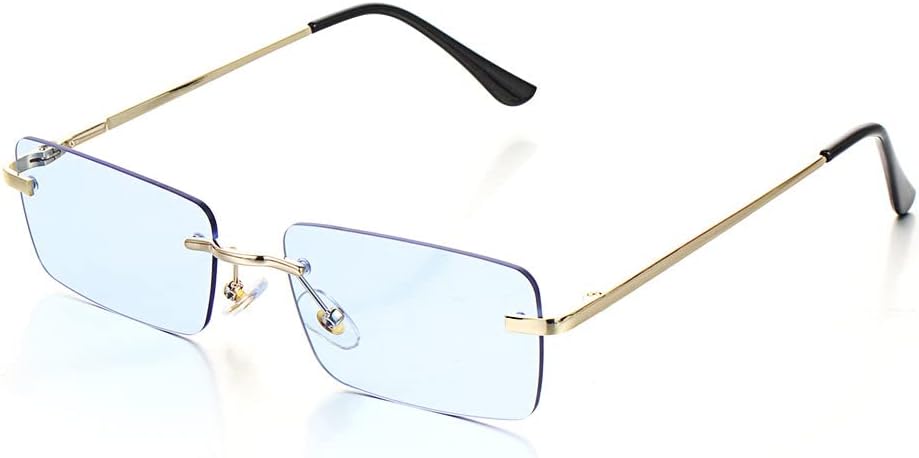 

1 шт. Винтажные прямоугольные солнцезащитные очки с градиентным переходом цвета, унисекс, модные солнцезащитные очки с защитой от УФ-излучения UV400 WNCKSQ, Style1-light Blue