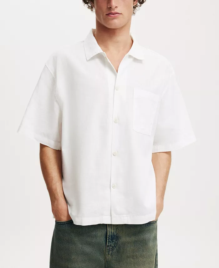 

Мужская рубашка Eli с коротким рукавом COTTON ON, белый