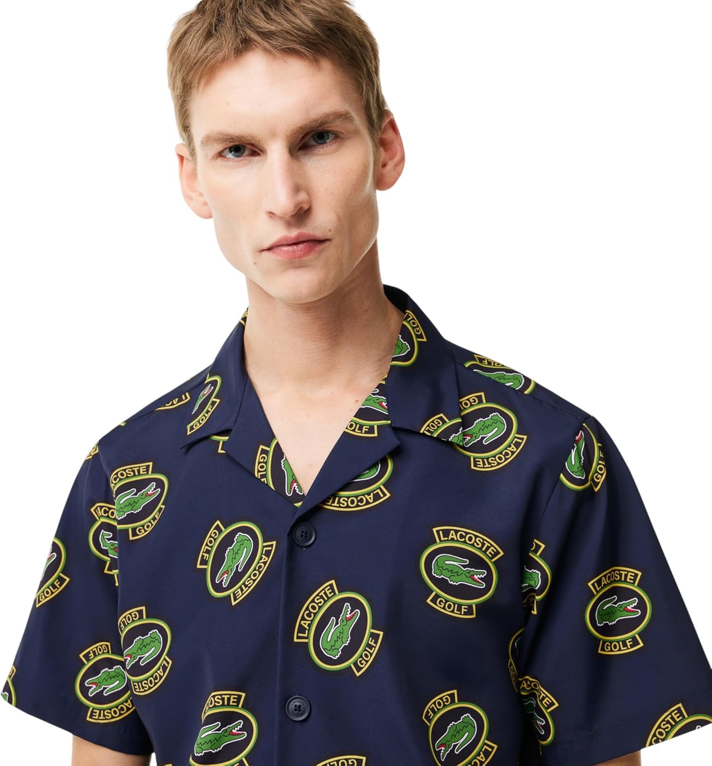 Футболка Lacoste Regular Hawaii Fit, спортивная, Navy Blue/Pineapple/Black — фото 2