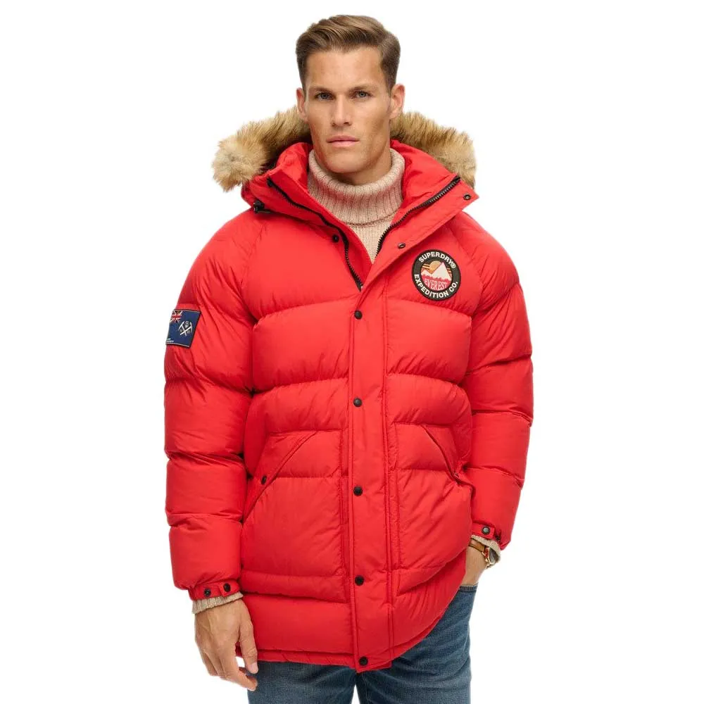 

Куртка Superdry Everest Longline Baffled, красный