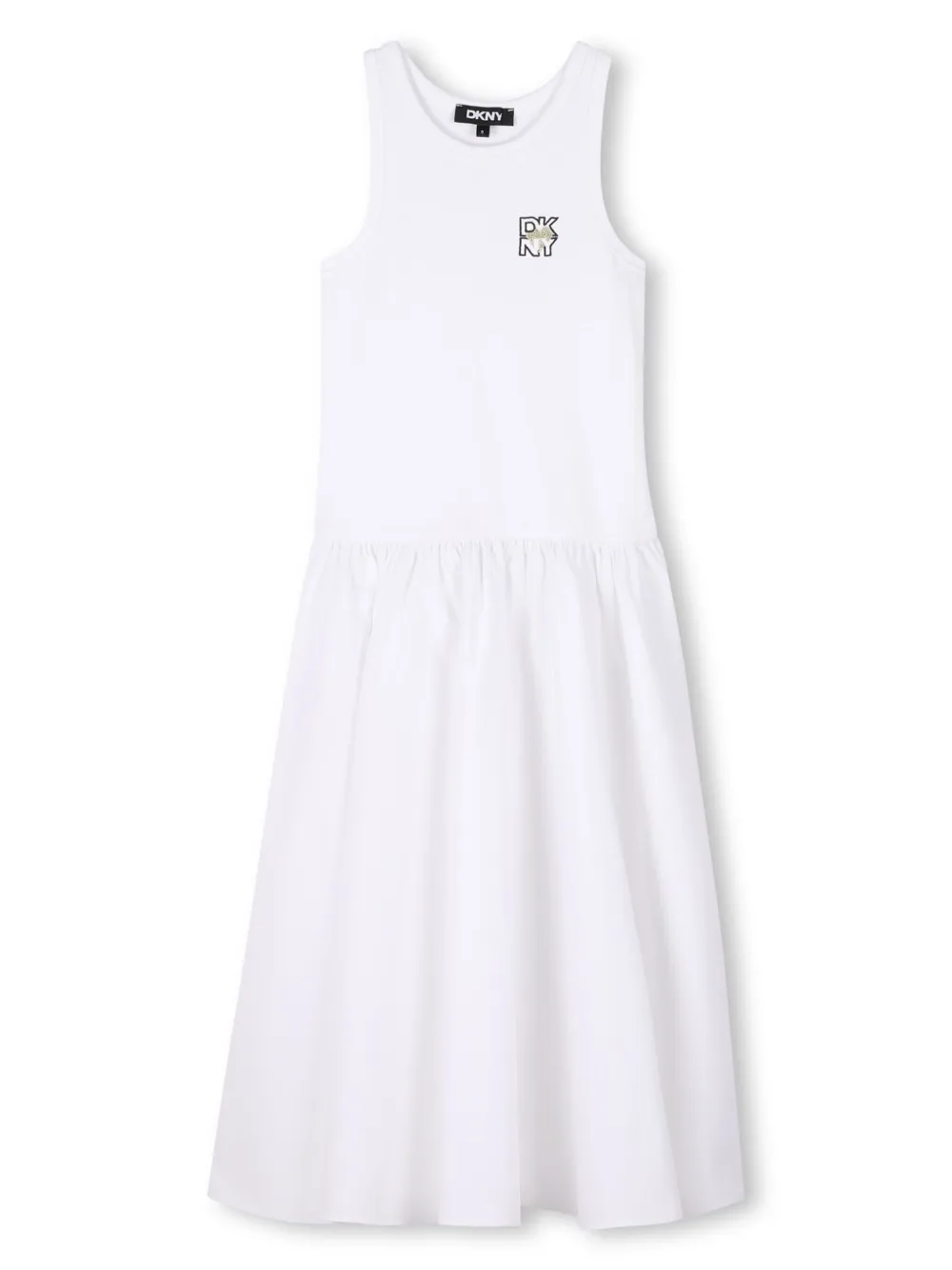 

Платье с логотипом Dkny Kids, белый
