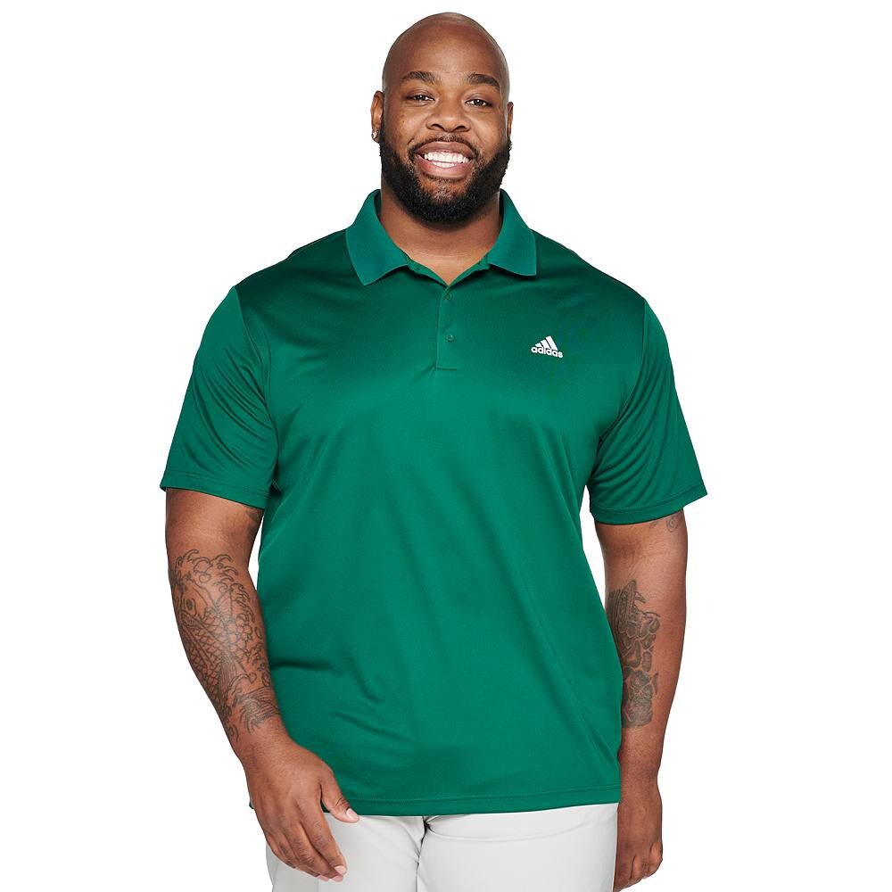 

Поло для гольфа adidas Primegreen Performance Big & Tall Adidas, цвет Collegiate Green