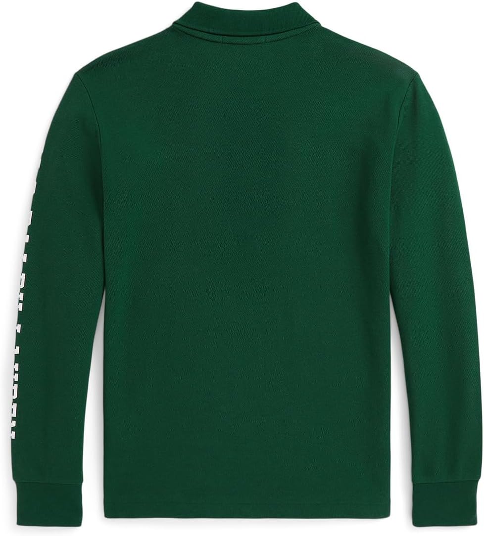 Рубашка-поло из хлопковой сетки с логотипом Polo Ralph Lauren Kids, New Forest — фото 2