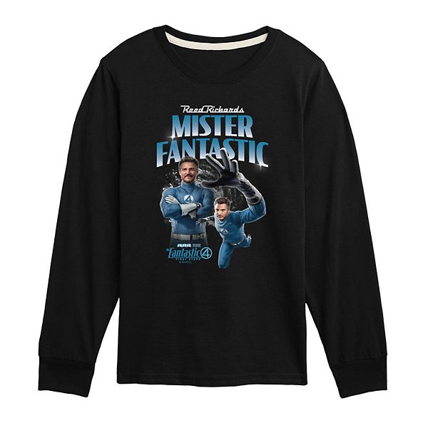 

Футболка с длинным рукавом Mister Fantastic для мальчиков 8-20 Marvel, Black
