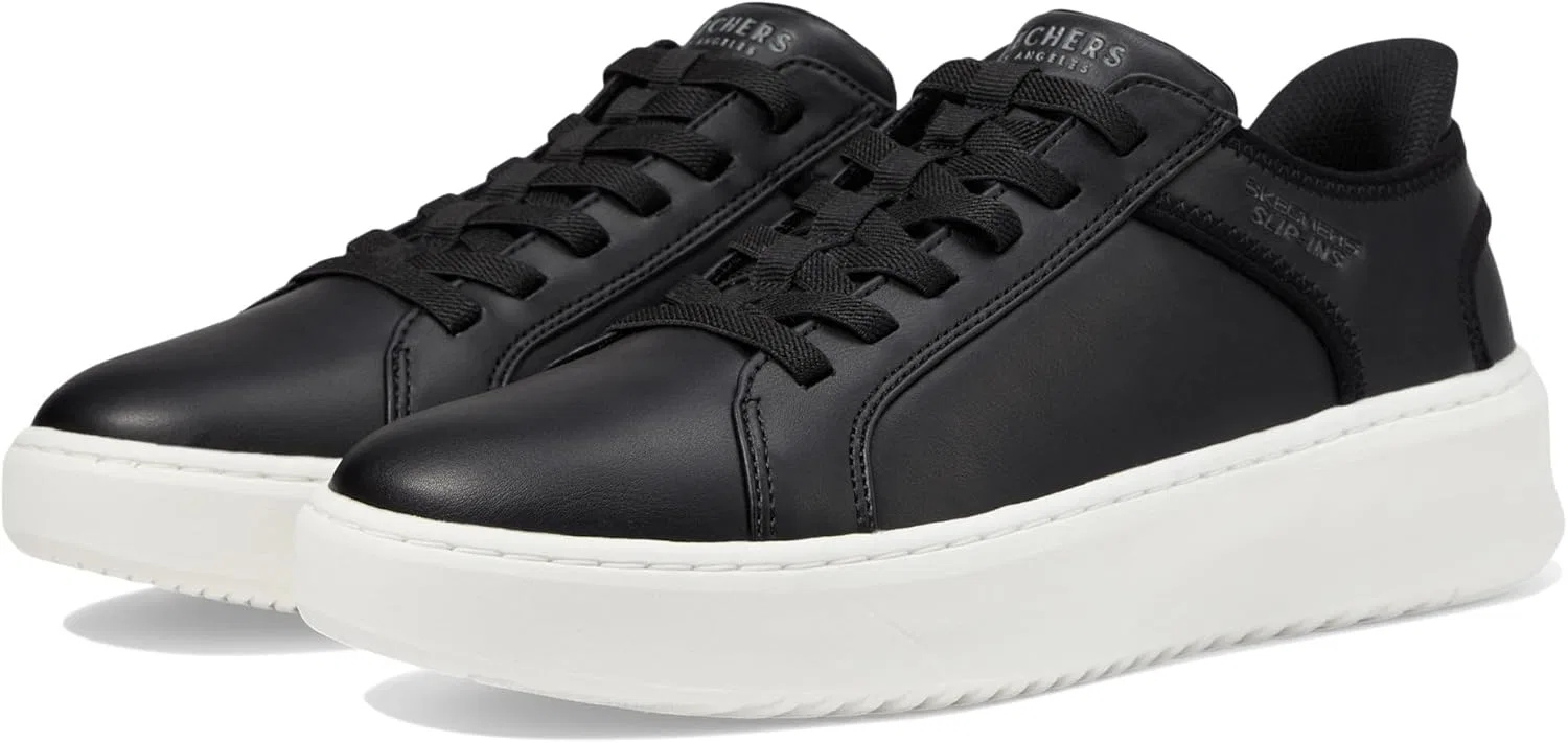 Мужские туфли Skechers Hands-Free Court Break Double Ventilated, Black Duraleather Mesh — фото 3