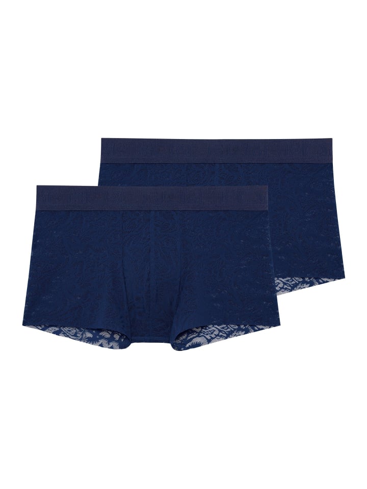 

HOM Ретро шорты/брюки свободного кроя из кружева, темно-синие