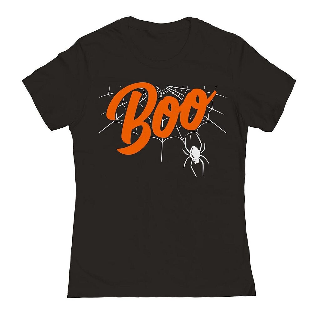 

Футболка Junior's Boo Spiderweb с рисунком Хэллоуина, черный