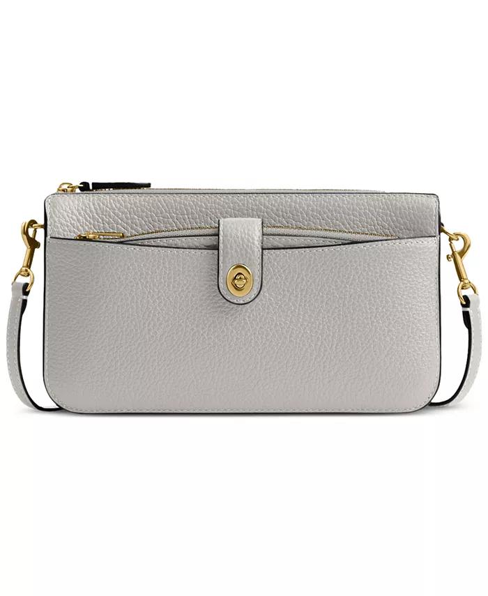 

Сумка через плечо Bella Small из кожи COACH, серый