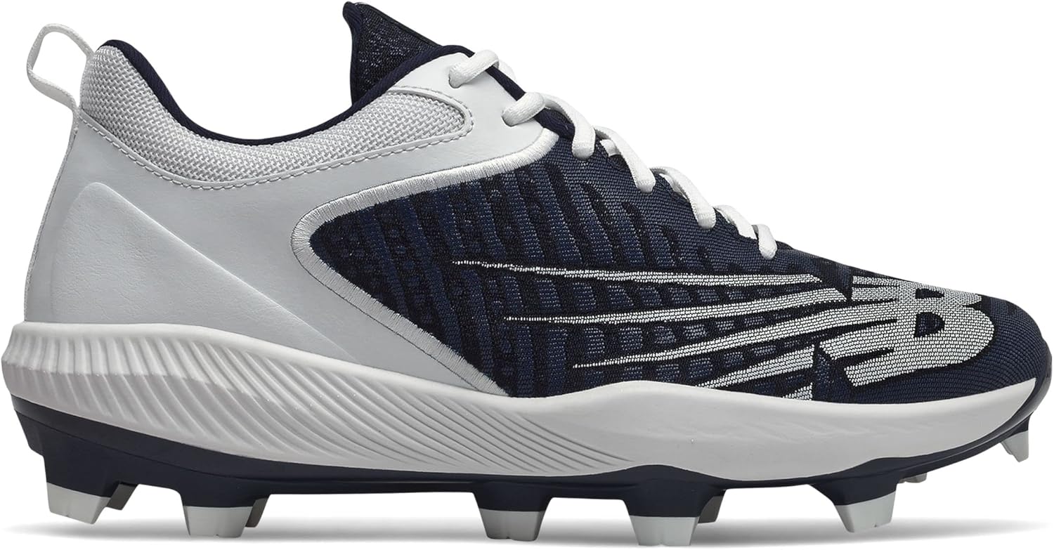 Формованные бутсы для бейсбола и софтбола New Balance PL4040V6 для мужчин: королевский/белый, Team Navy/White — фото 2