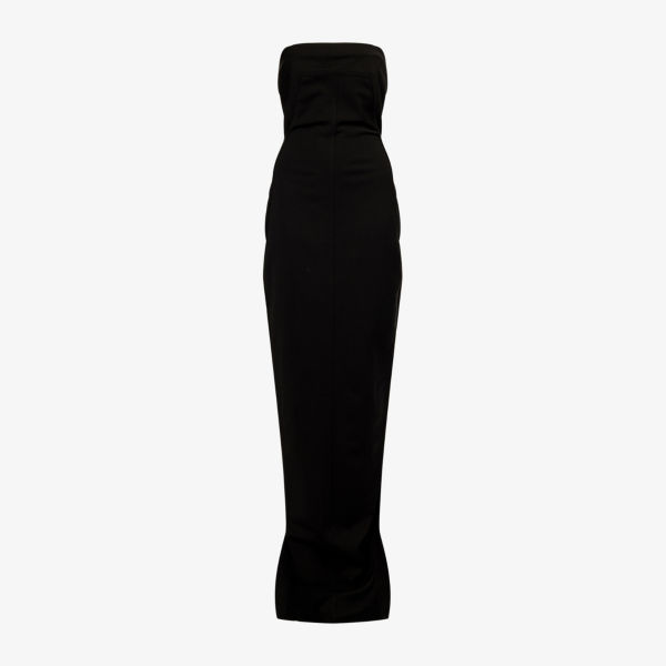 

Бюстье-платье Rick Owens с разрезом из смесового хлопка, черный