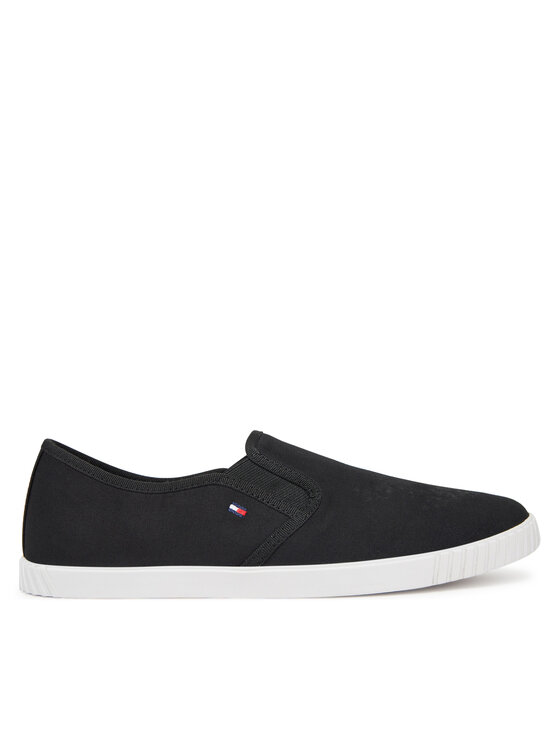 Тканевые кроссовки Canvas Slip-On Sneaker FW0FW08640 Tommy Hilfiger, черный