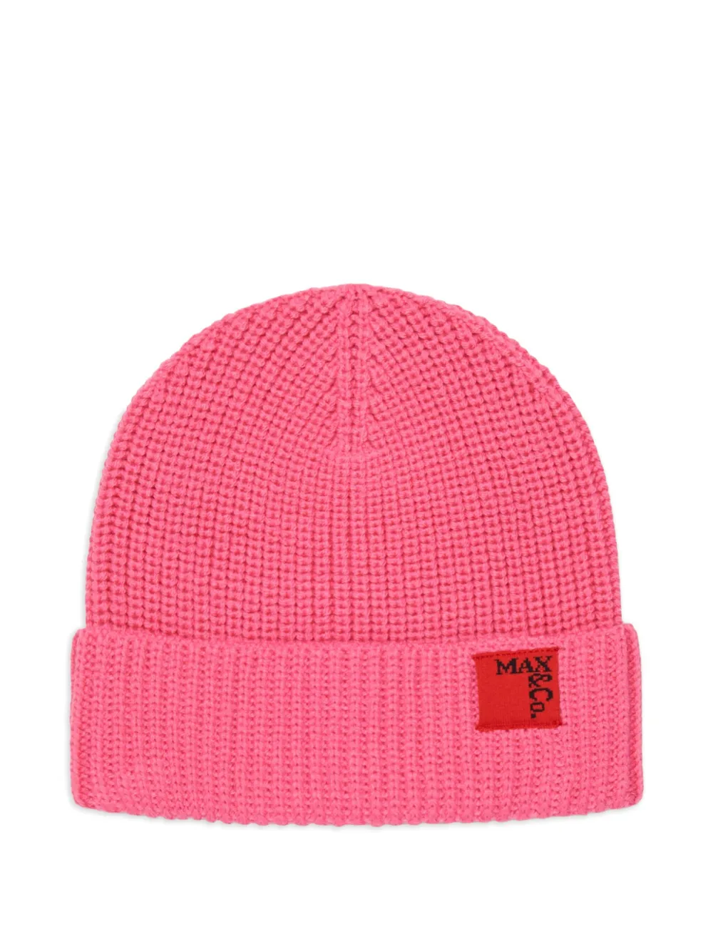 

Шапка бини с нашивкой-логотипом MAX&Co. Kids, розовый