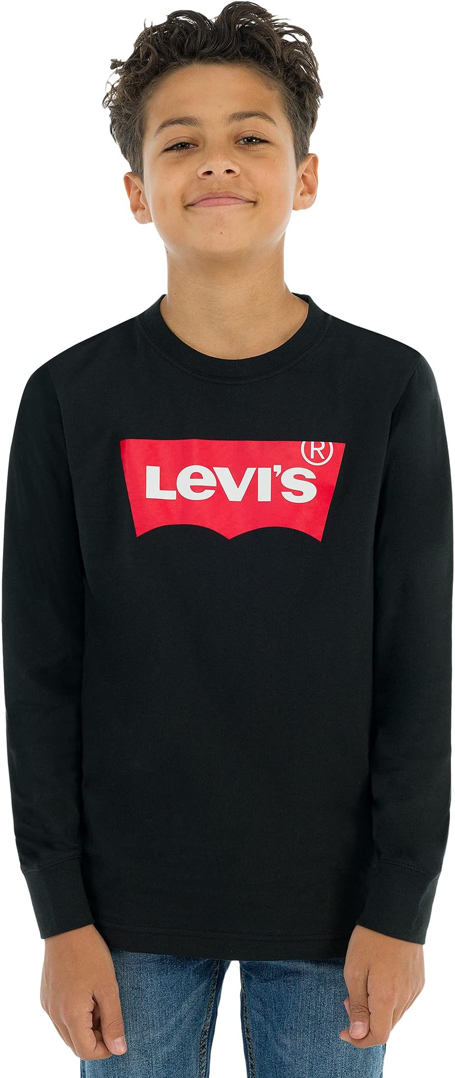

Футболка Levi's Kids Long Sleeve Batwing T-Shirt (Big Kids), черный