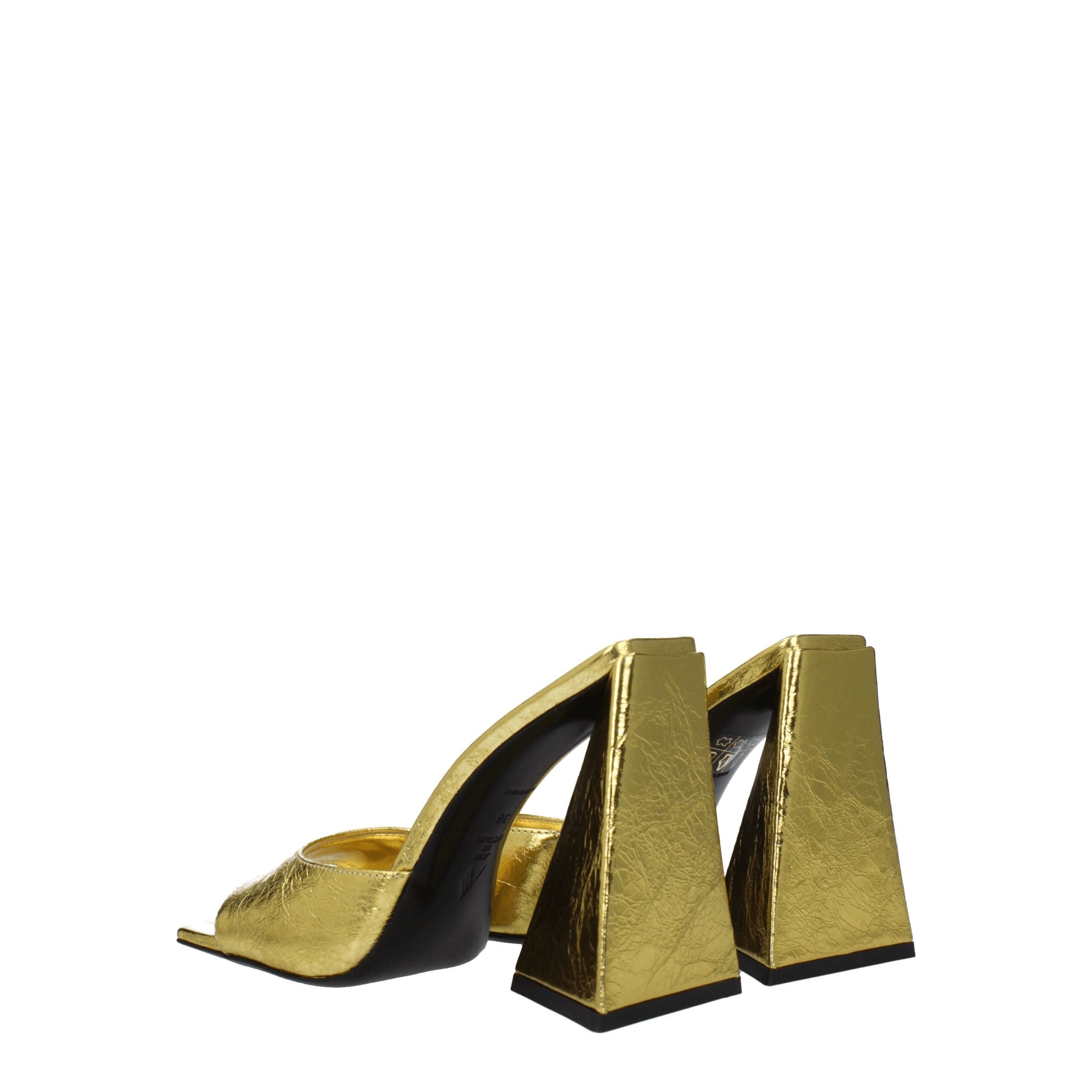 The Attico Leather Women's Sandal, золотой — фото 4