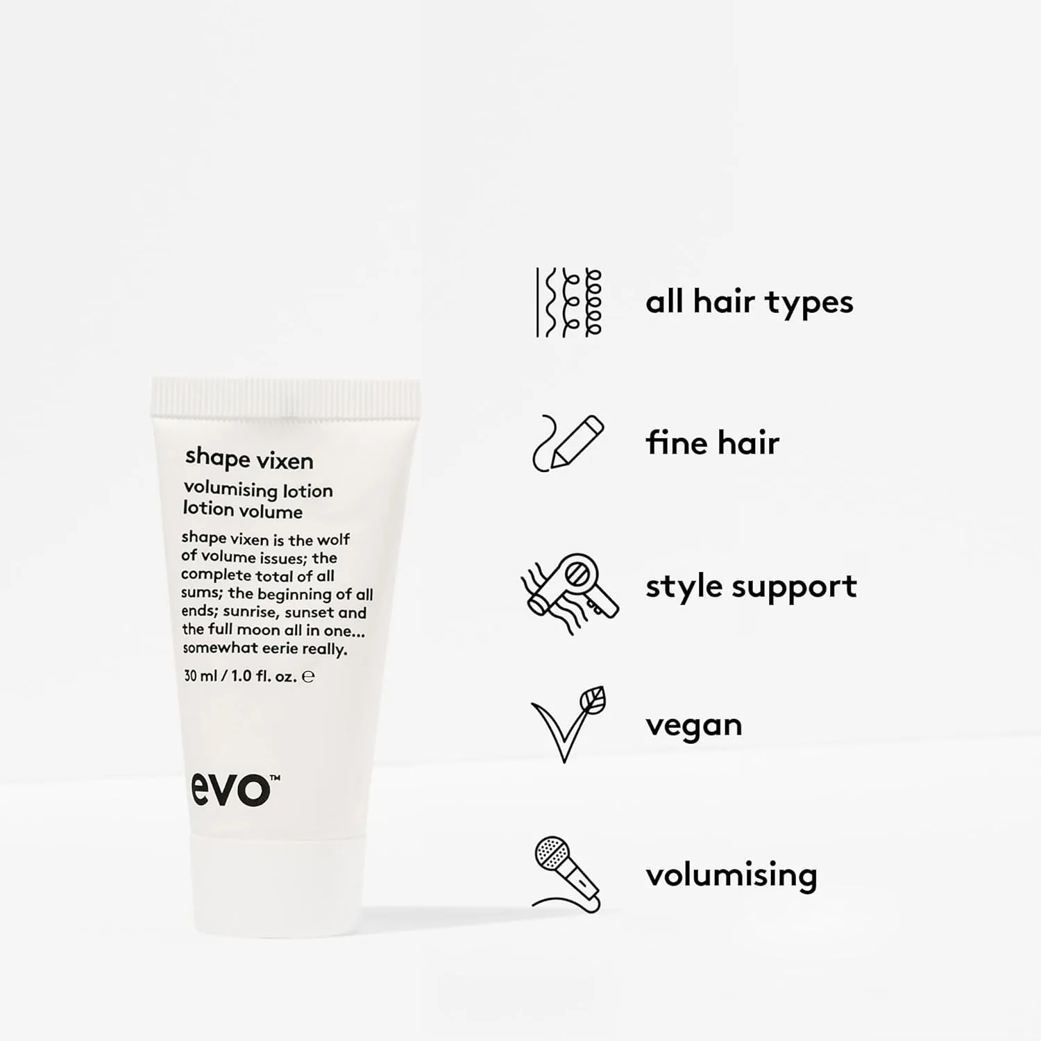 Подарочный набор для укладки волос Evo Perfect Match: несмываемый кондиционер и лосьон для придания объема окрашенным и тонким волосам. — фото 4