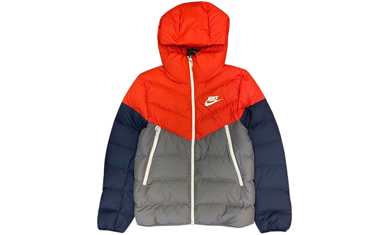 Nike Мужскый пуховик красно-синий разноцветный, Red Blue Multicolor — фото 2
