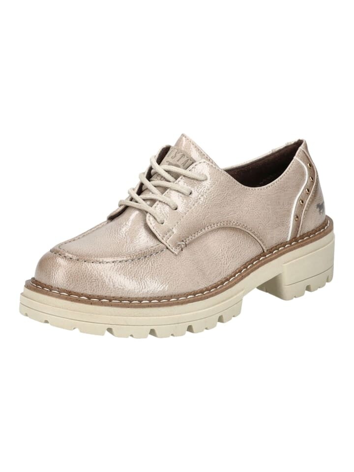 Элегантные туфли на шнуровке Mustang Halbschuhe, серо-коричневый