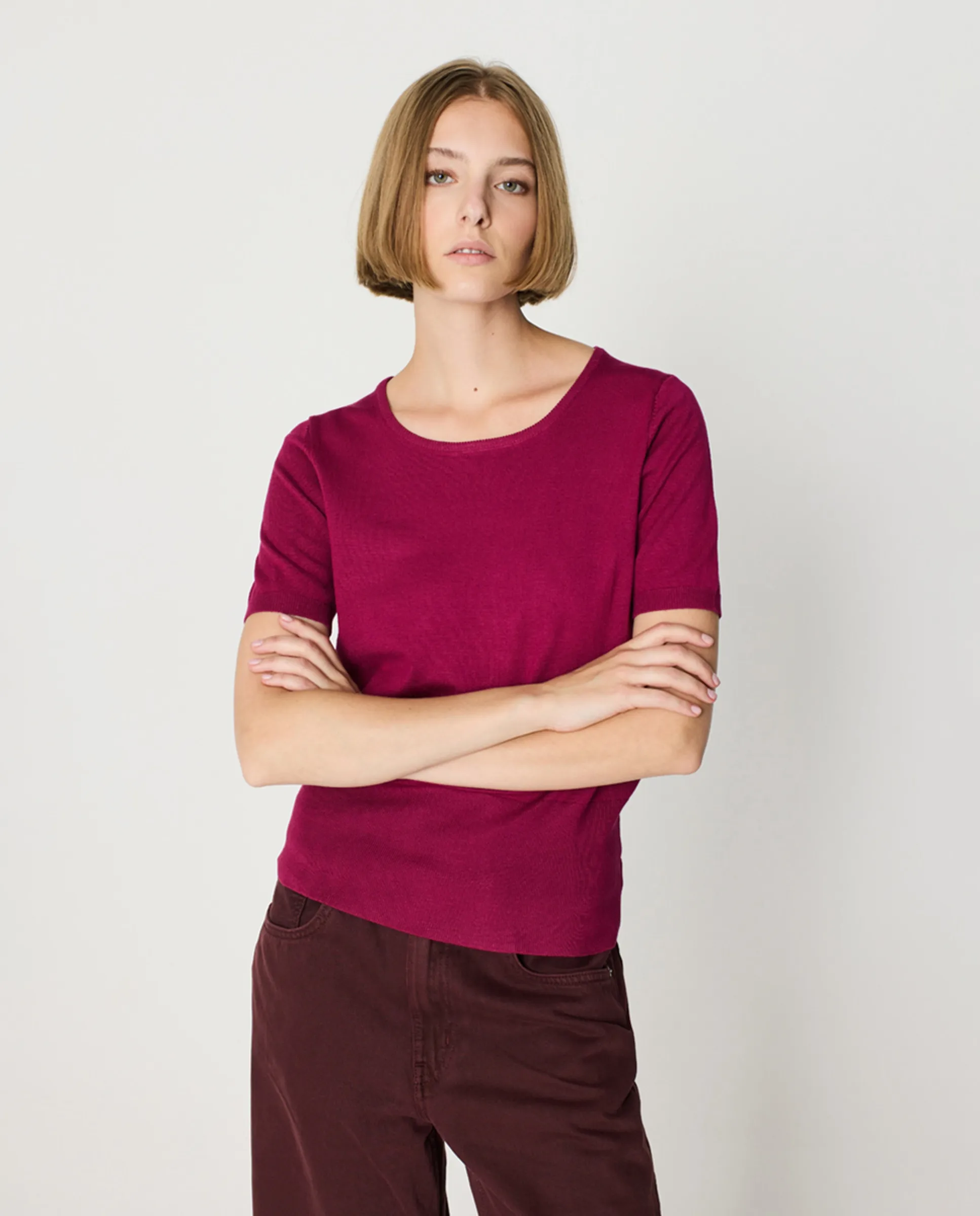 

Женский комплект с широкой рубчатой резинкой по низу Escorpion, гранатовый