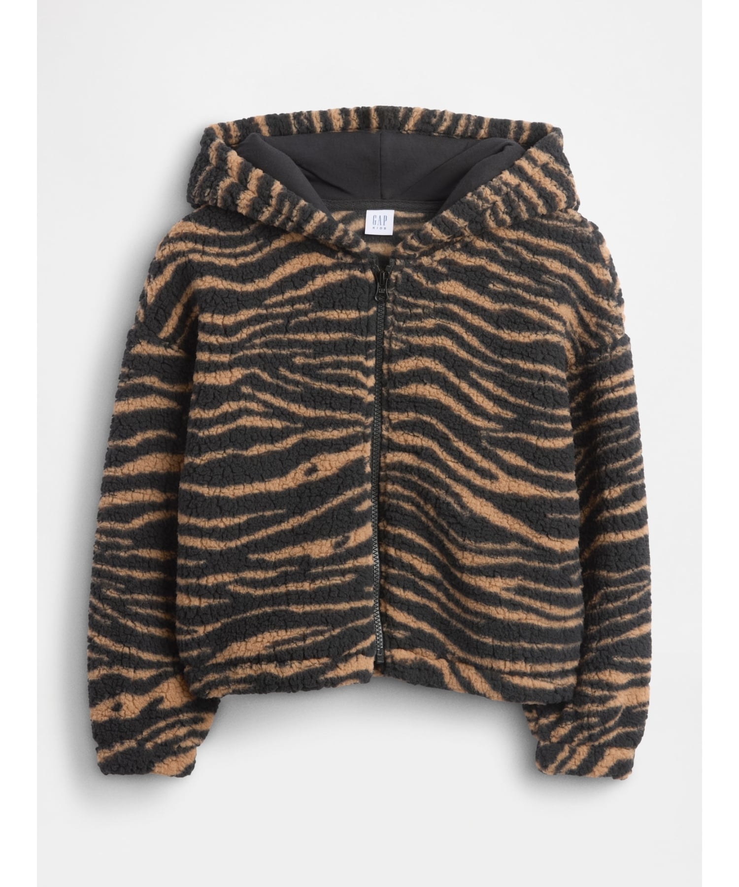 (K) Толстовка Boa с застежкой-молнией свободного кроя (детская) GAP, TIGER — фото 4