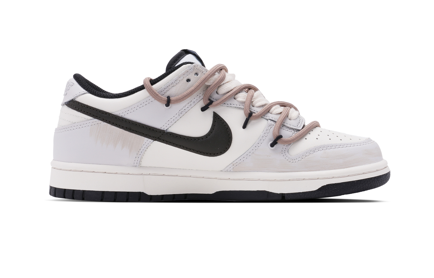 Dunk Kids' Skateboarding Shoes Grade School Nike, бежевый коричневый (box) — фото 4