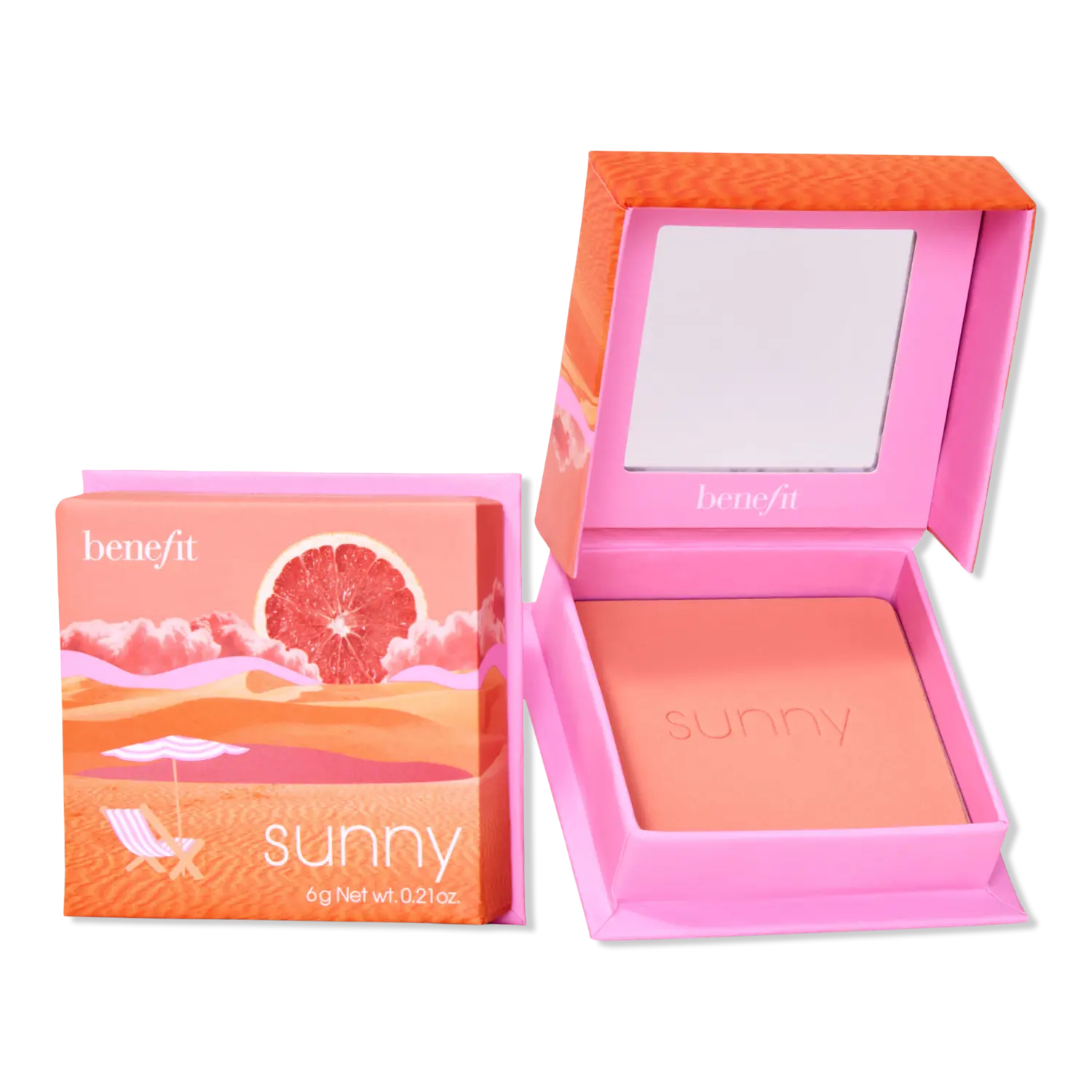 

Шелковисто-мягкие пудровые румяна Benefit Cosmetics, Sunny (warm coral)