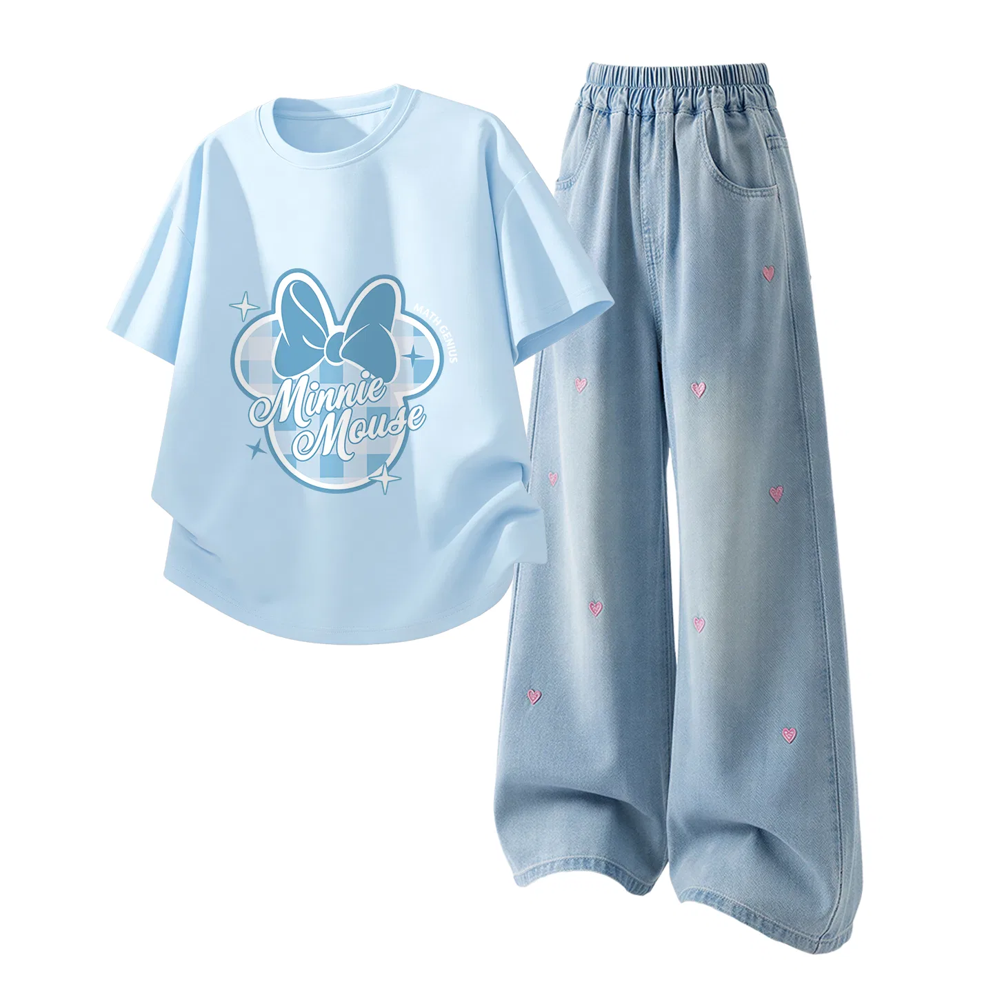Детский спортивный костюм Casual Sportswear 2 Piece Set Disney, Diwa Belt Sky Blue+Solid Color Denim Light Blue