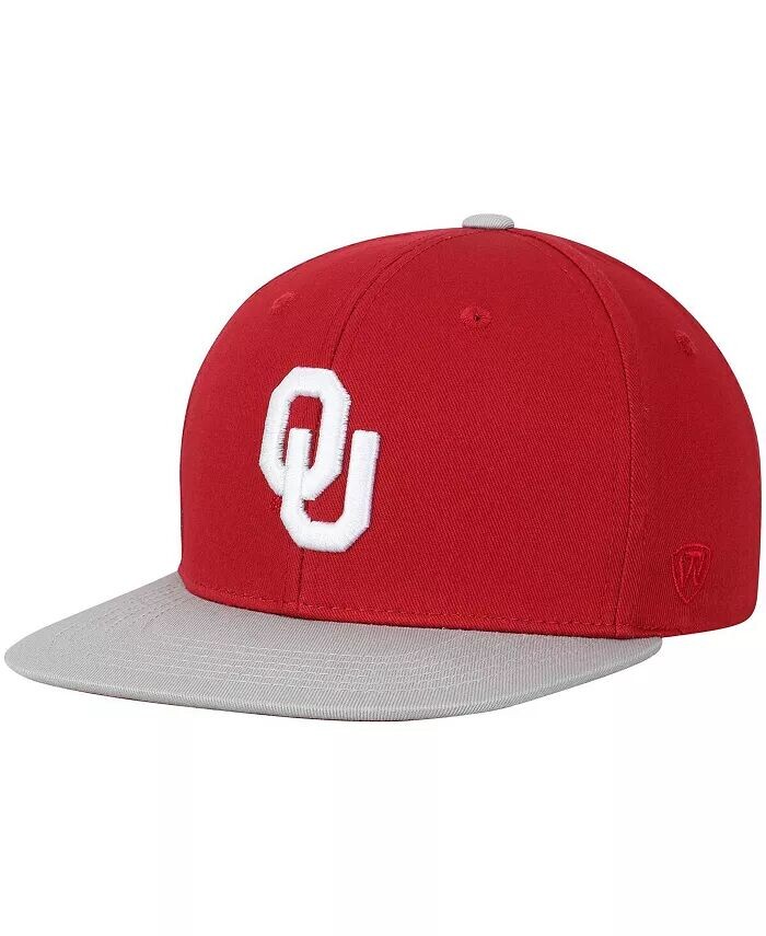 

Регулируемая кепка Big Boys Crimson Oklahomaooners Maverick Snapback Top Of The World, красный