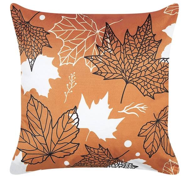 

Декоративная подушка Beliani POINSETTIA, 45x45x45 см цвет schwarz/orange/weiß