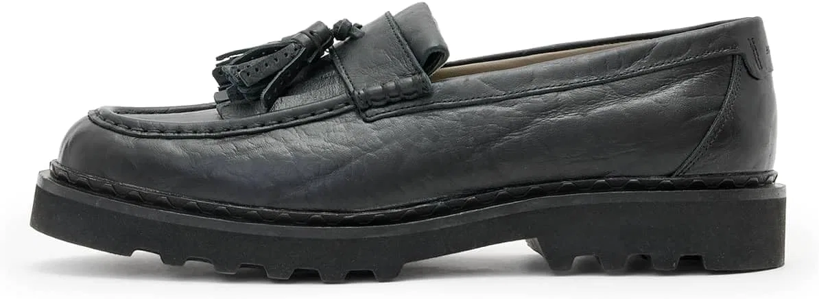 Лоферы AllSaints Skiff Tassel, черный зернистый