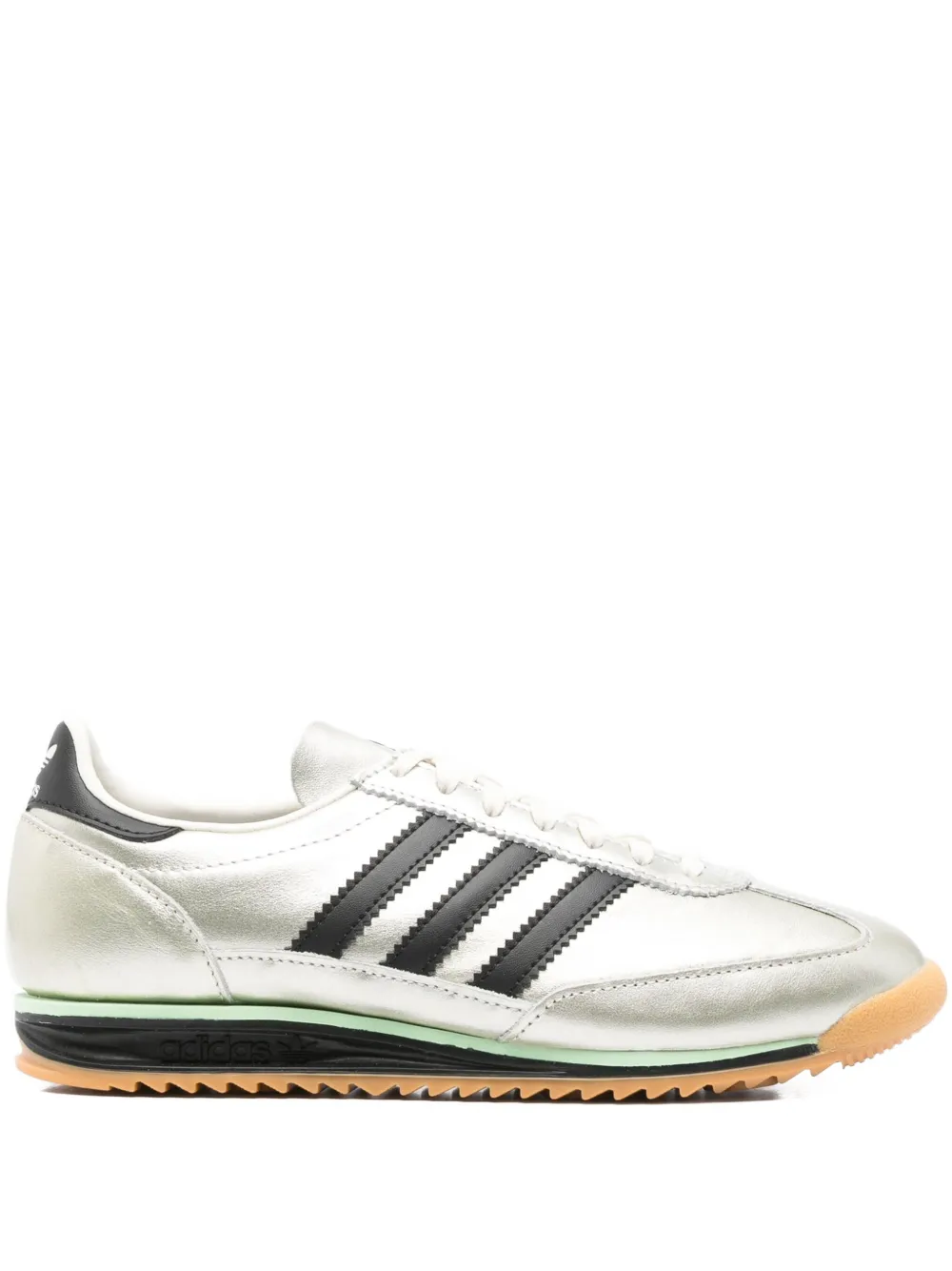 Кроссовки SL 72 OG из металлизированной кожи с тремя полосками adidas, серебряный