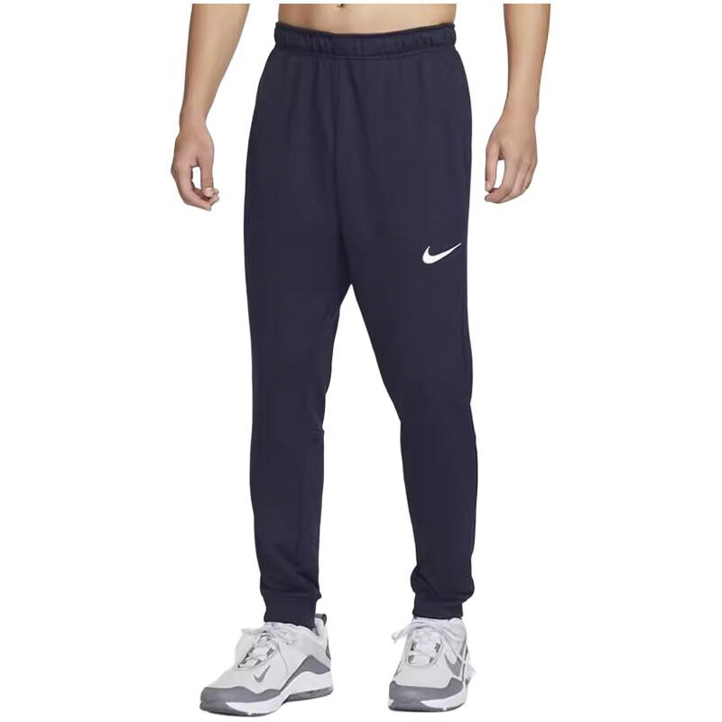 Трикотажные спортивные штаны мужские темно-синие Nike, темно-синий — фото 3