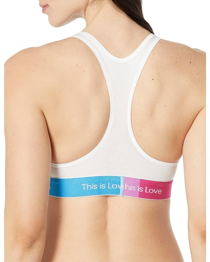 

Бралетт Calvin Klein This Is Love Cotton Color-Block Unlined Bralette, белый