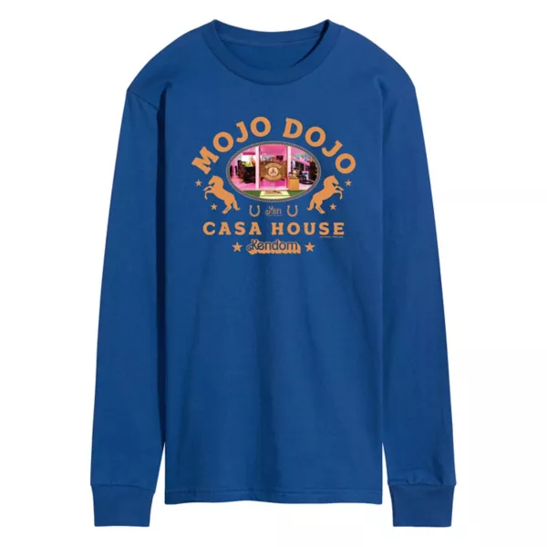 

Мужская футболка с длинным рукавом и принтом фильма Mojo Dojo Casa House Barbie, синий
