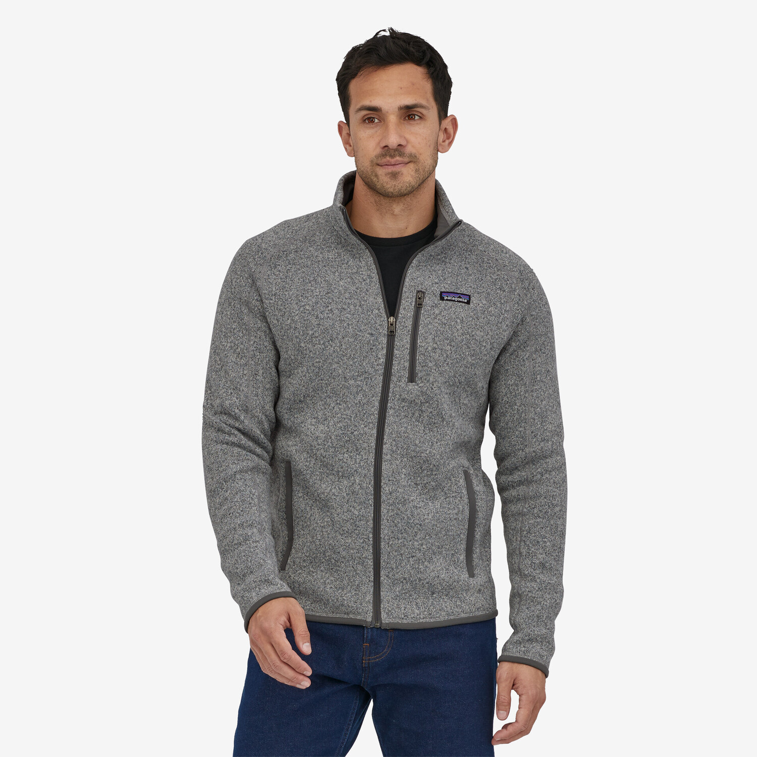Мужская флисовая куртка Patagonia, цвет Stonewash — фото 2