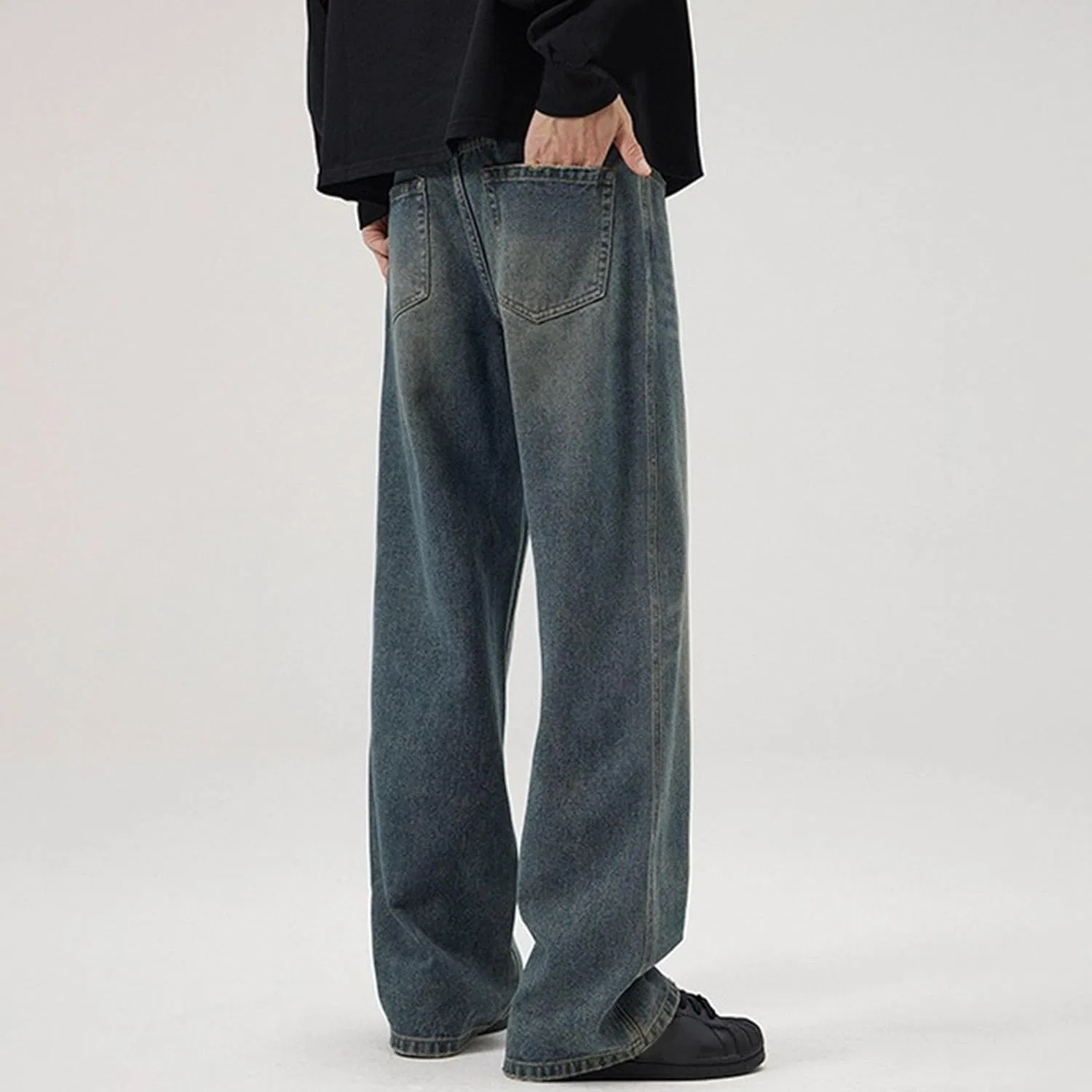 Джинсы широкие Men's Baggy Jean, Blue — фото 3
