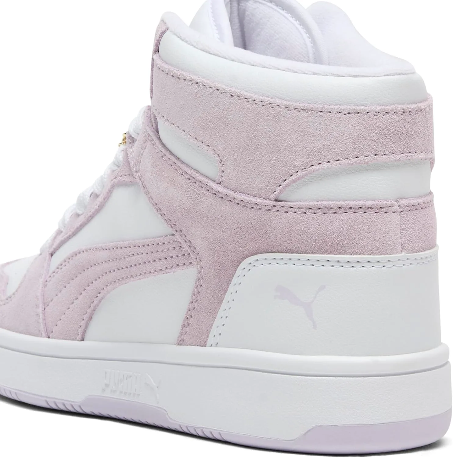 Женские кроссовки Puma Rebound Layup Luster Mid, белый/сиреневый — фото 3